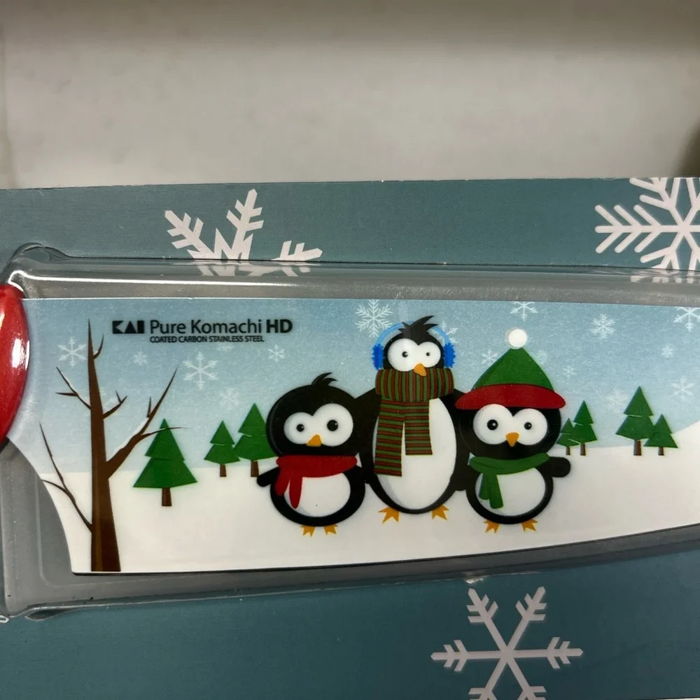 KAI pure komachi chef’s‎ knife 8in Hd limited edition holiday Christmas penguin